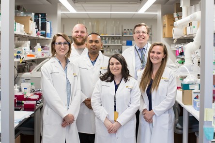 From left to right: Alicia Wook, Justin Craig, Shawn Hakim,  Shannon Hedrick, Charles Clevenger, Jackie Grible.